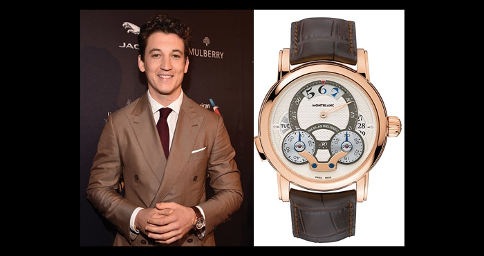 Montblanc wristwatch Miles Teller
