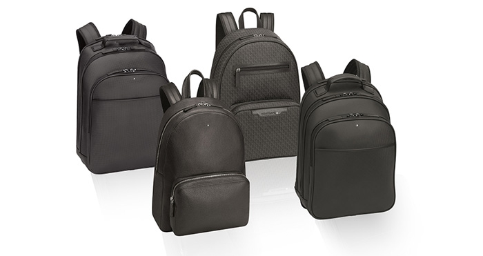 Montblanc backpacks leather collection