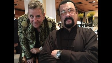 Steven Seagal wears a Louis Moinet watch