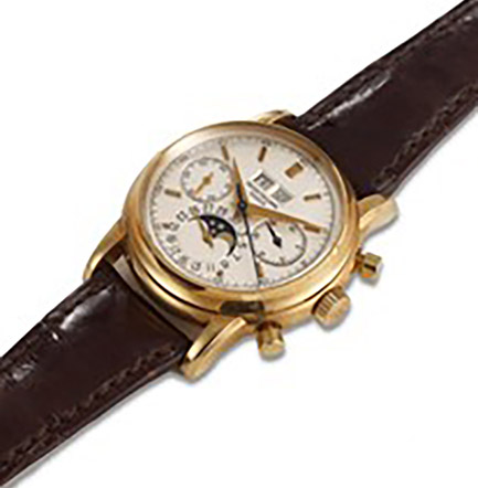 PATEK PHILIPPE, 18K YELLOW GOLD, PERPETUAL CALENDAR CHRONOGRAPH, REF. 2499/100